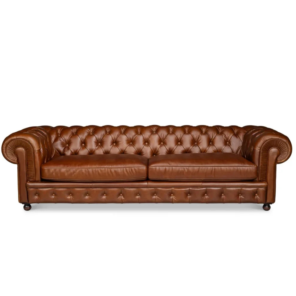 Kensington Heritage Tufted Leather Chesterfield Sofa