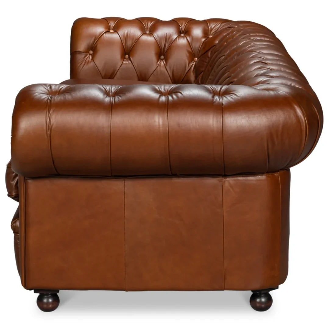 Kensington Heritage Tufted Leather Chesterfield Sofa