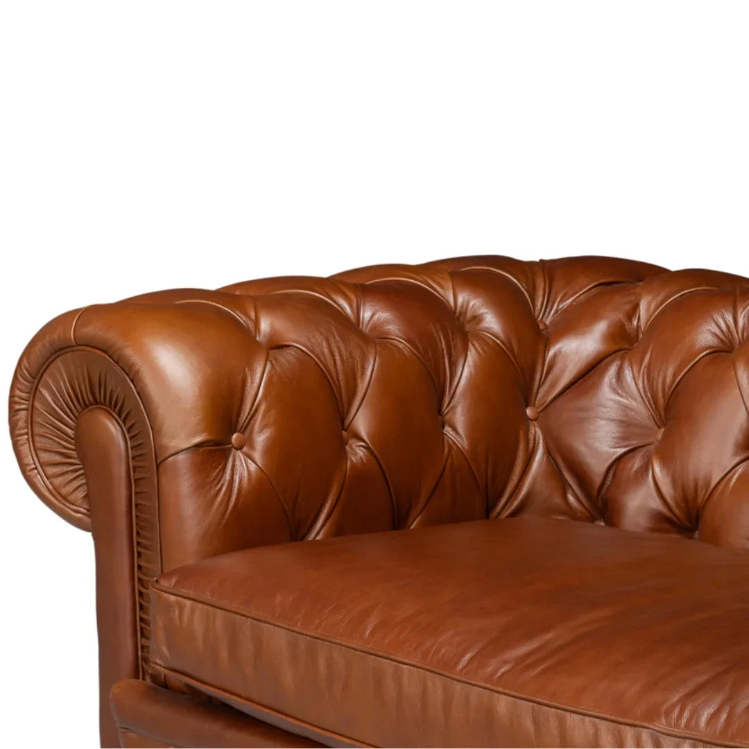 Kensington Heritage Tufted Leather Chesterfield Sofa