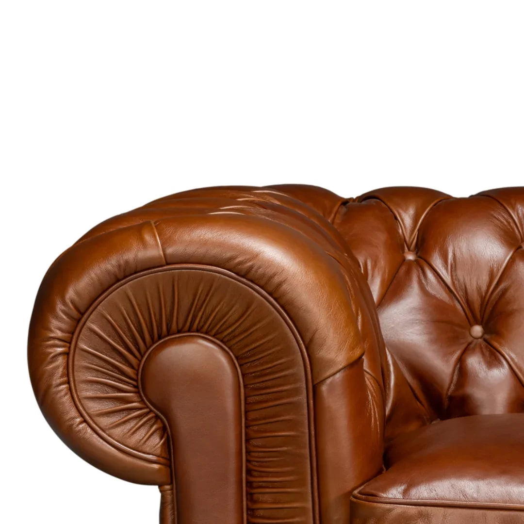 Kensington Heritage Tufted Leather Chesterfield Sofa