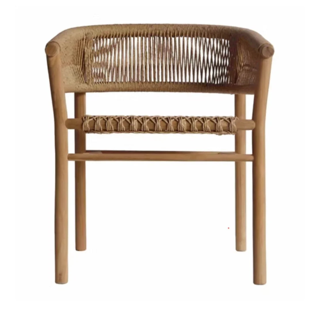 Plantation Teak Woven Outdoor Barrel Chair