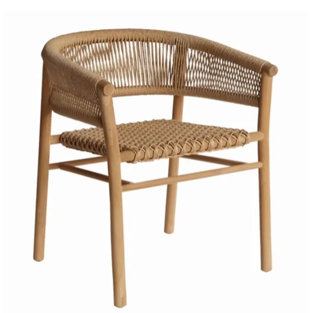 Plantation Teak Woven Outdoor Barrel Chair