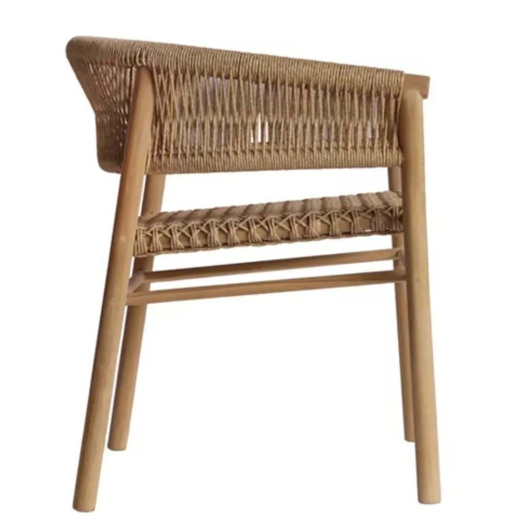 Plantation Teak Woven Outdoor Barrel Chair
