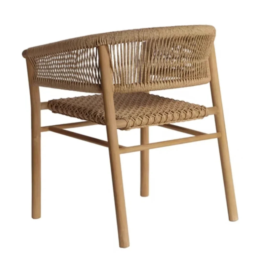 Plantation Teak Woven Outdoor Barrel Chair