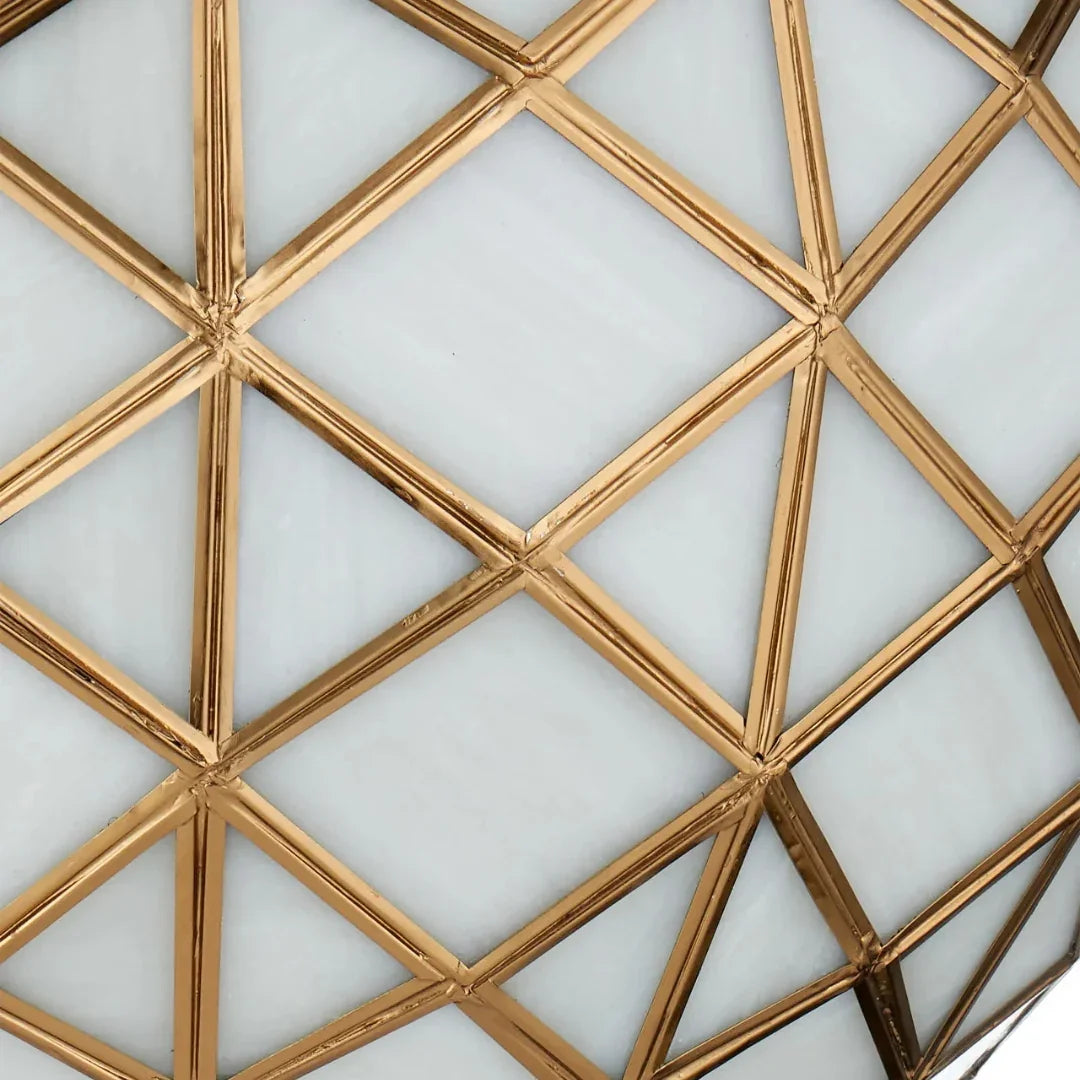 Golden Polyhedron Small Pendant Light
