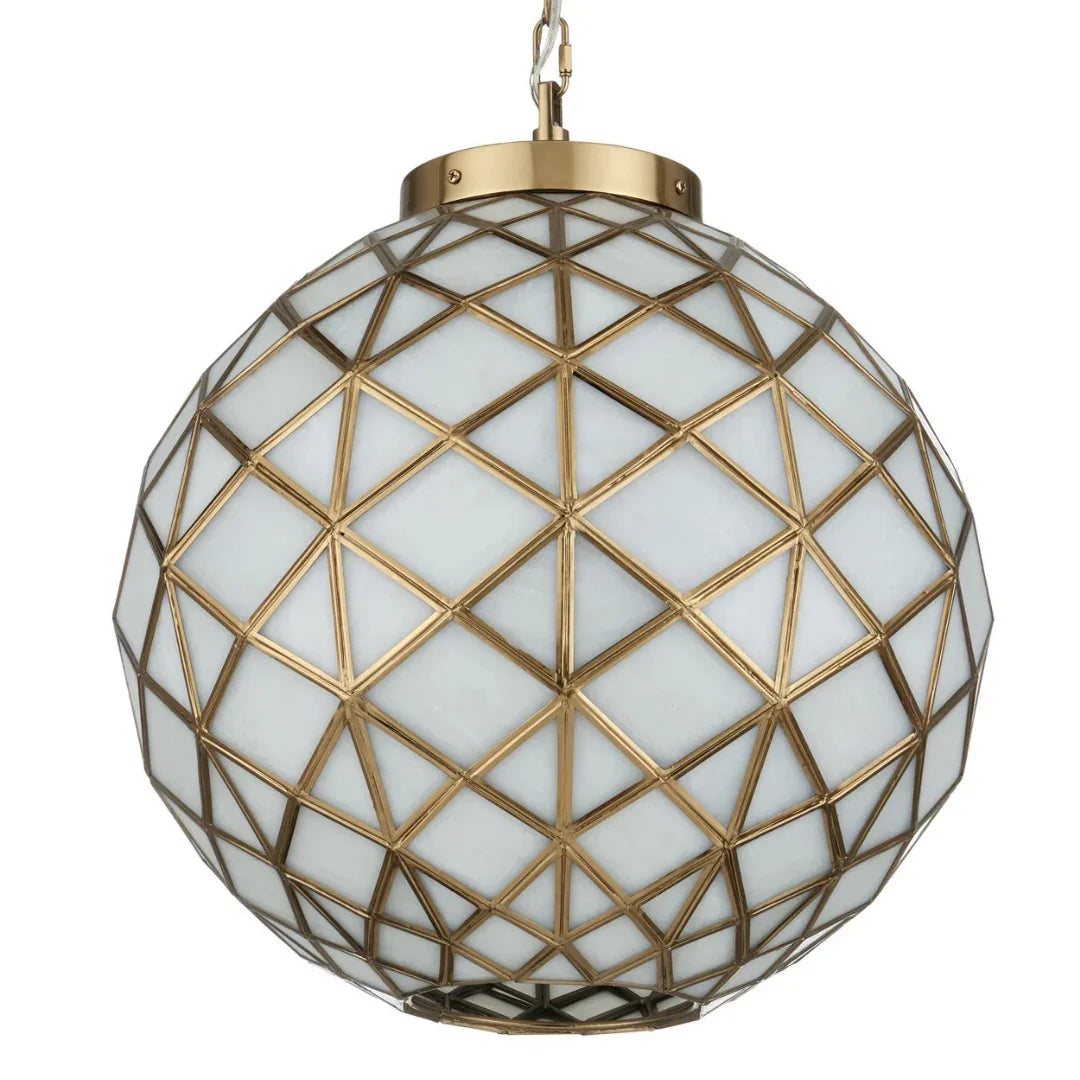 Golden Polyhedron Small Pendant Light