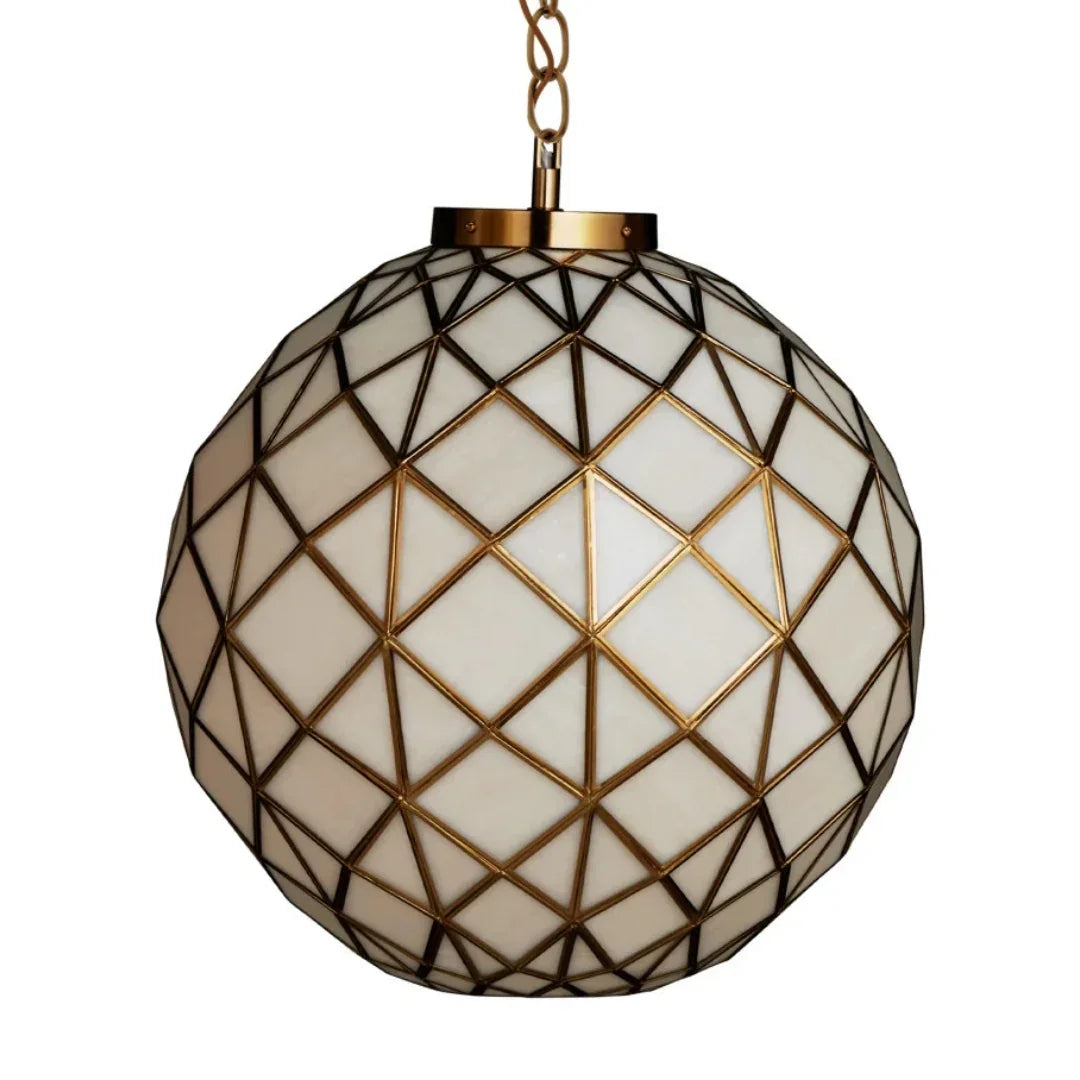 Golden Polyhedron Small Pendant Light