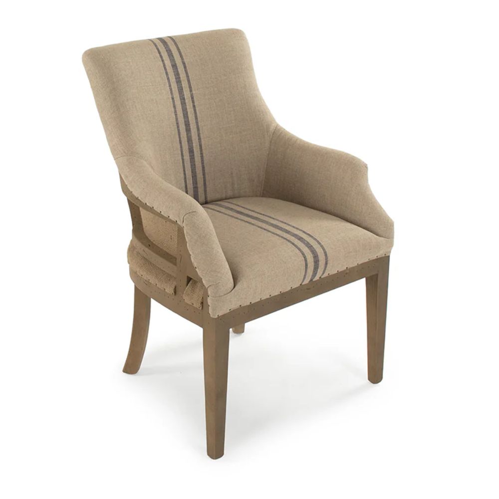 Provence Blue Striped Deconstructed Armchair