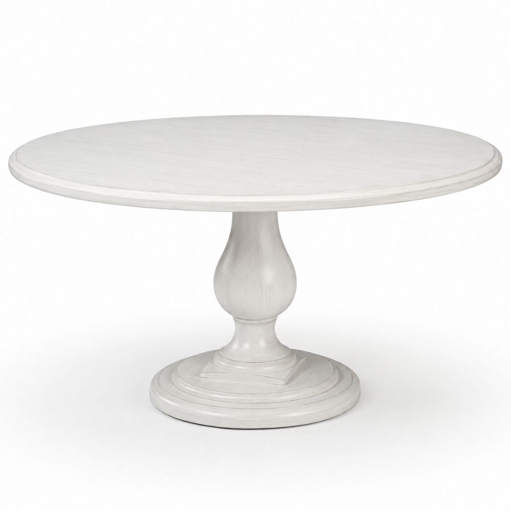 White Belle Provence Round Pedestal Dining Table