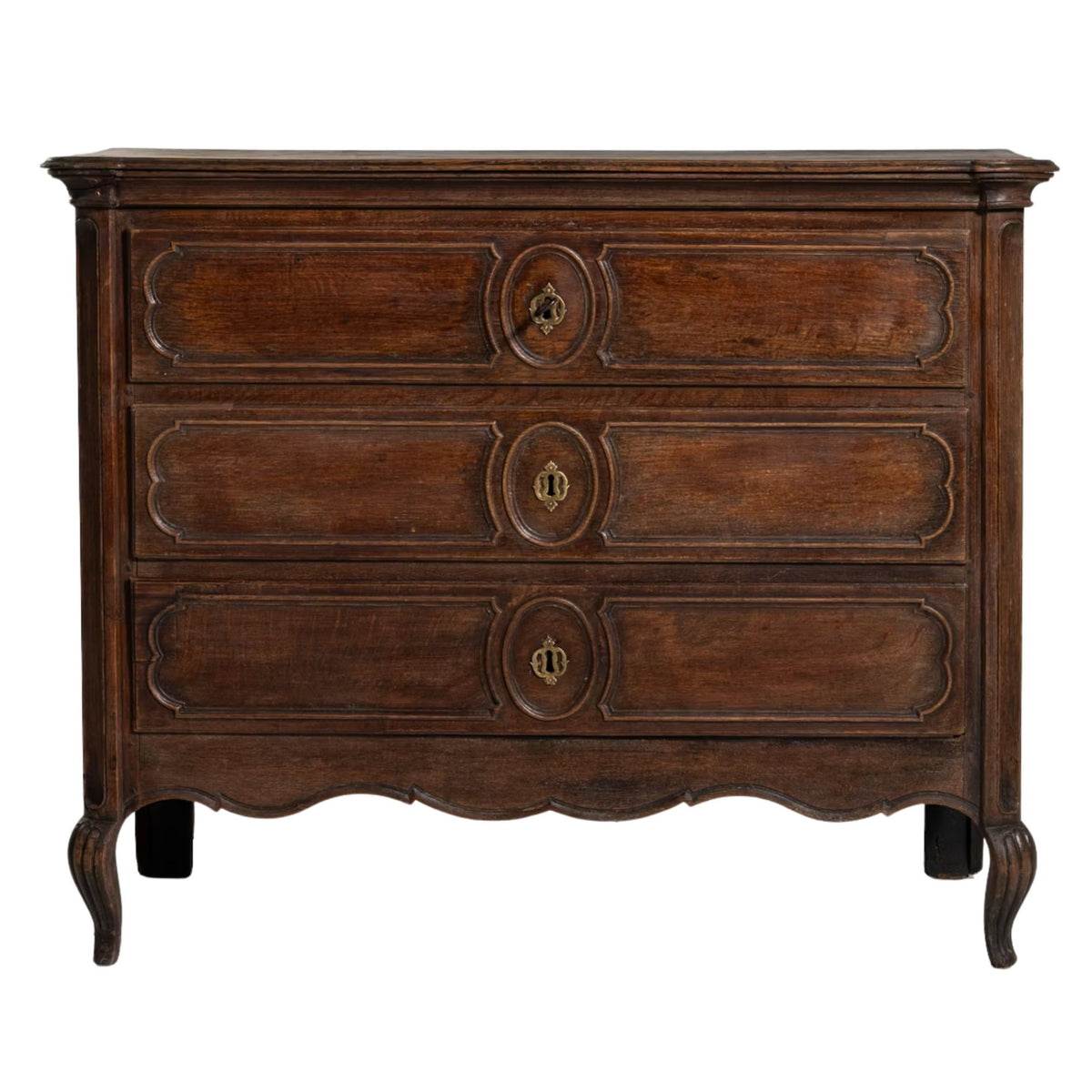 Classic Provincial Walnut Antique Chest, Circa 1800