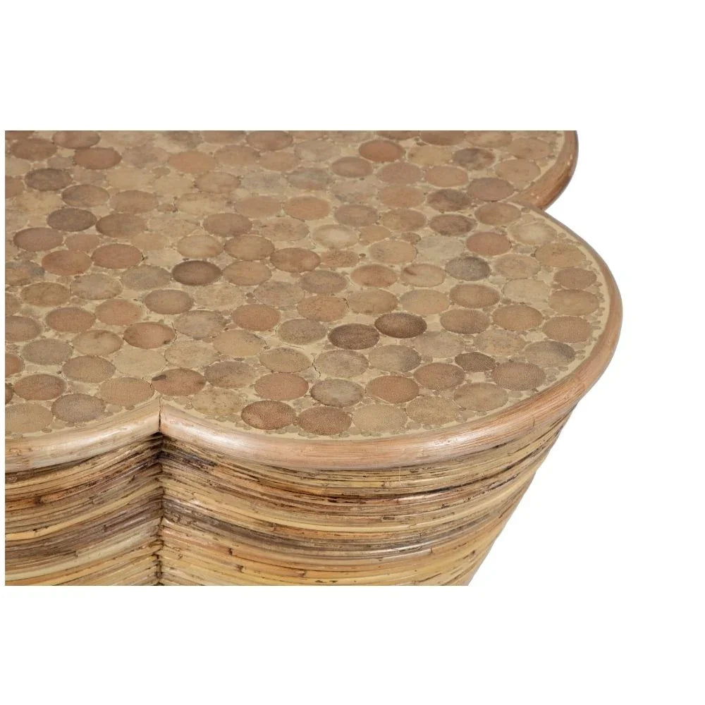 Quatrefoil Pencil Rattan Accent Table