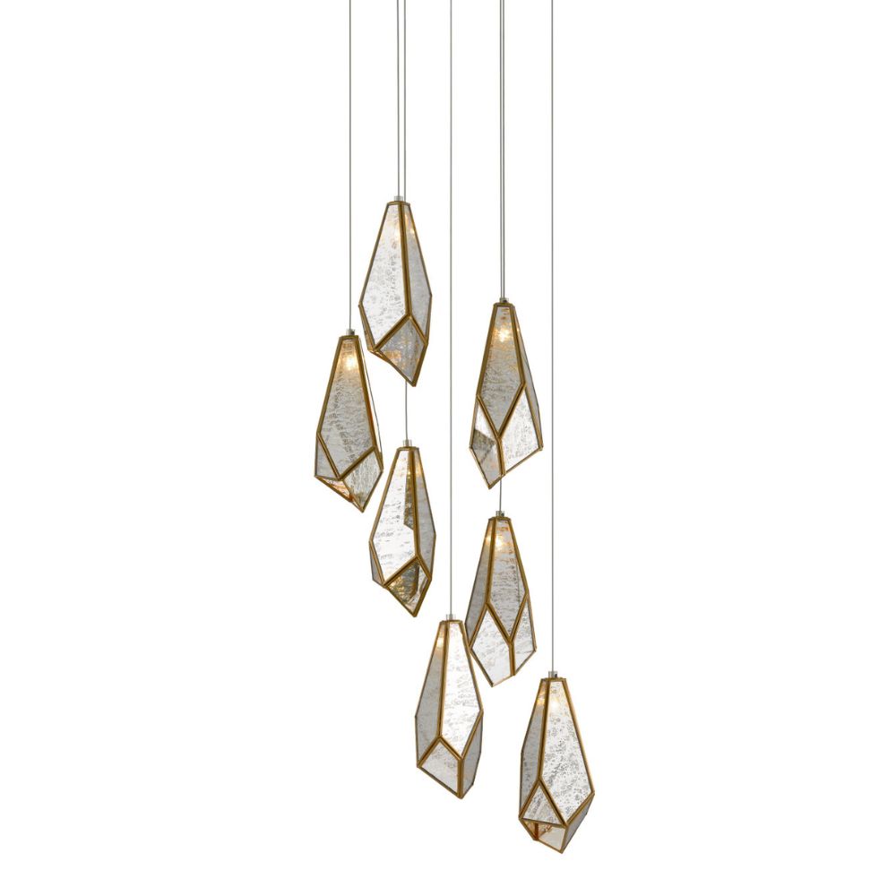 Raj Mirror Multi Drop Pendant
