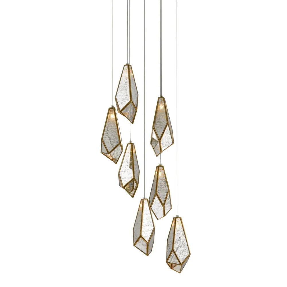 Raj Mirror Multi Drop Pendant