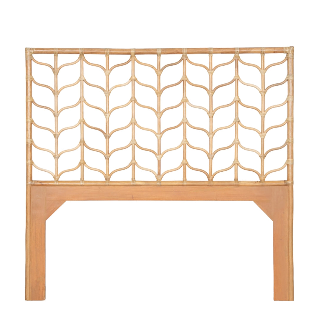 Ivy Rattan Grid Panel Headboard