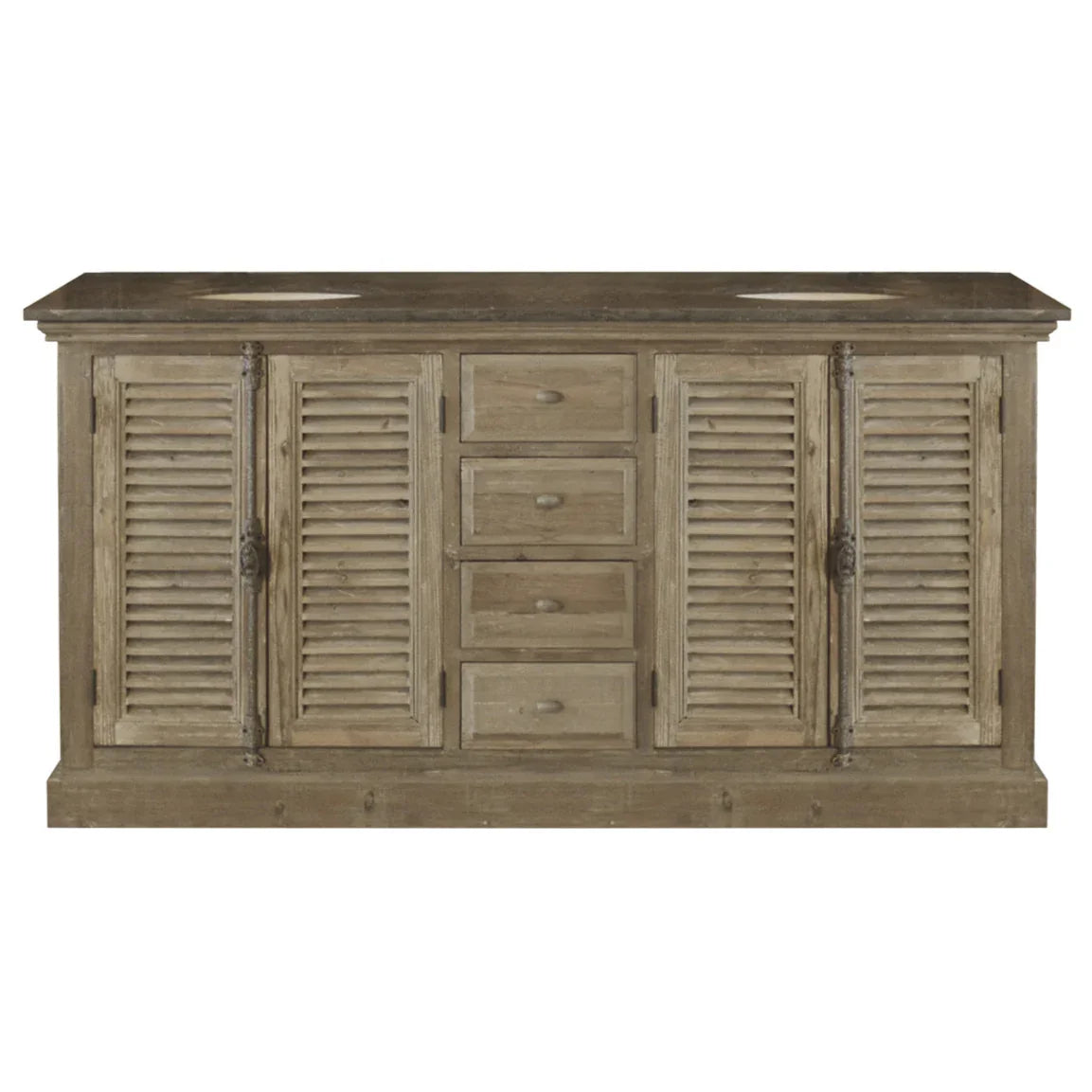 Blue Stone Louvered Bathroom Vanity