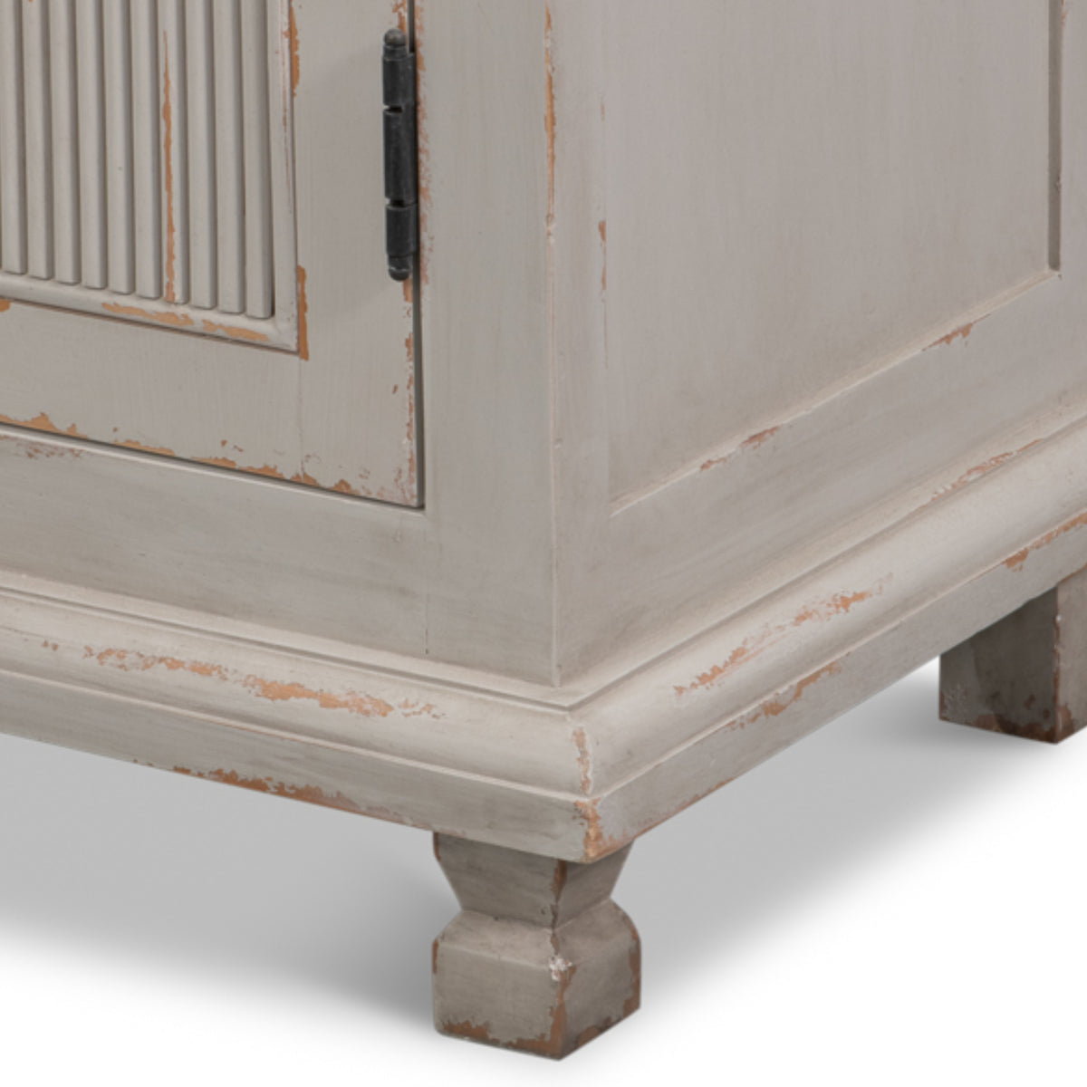 Harper Reeded Light Gray Sideboard