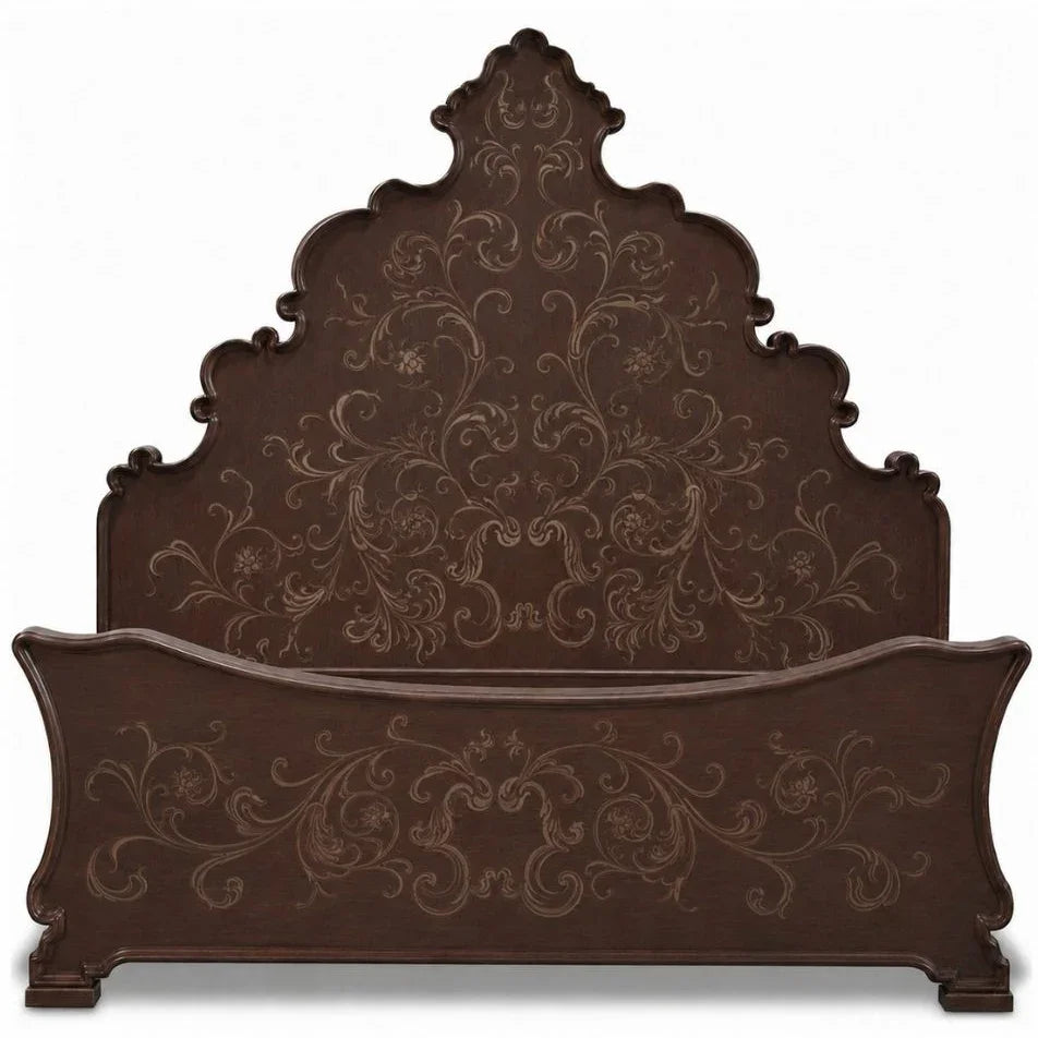 Regal Wood Stained Venetian Bed
