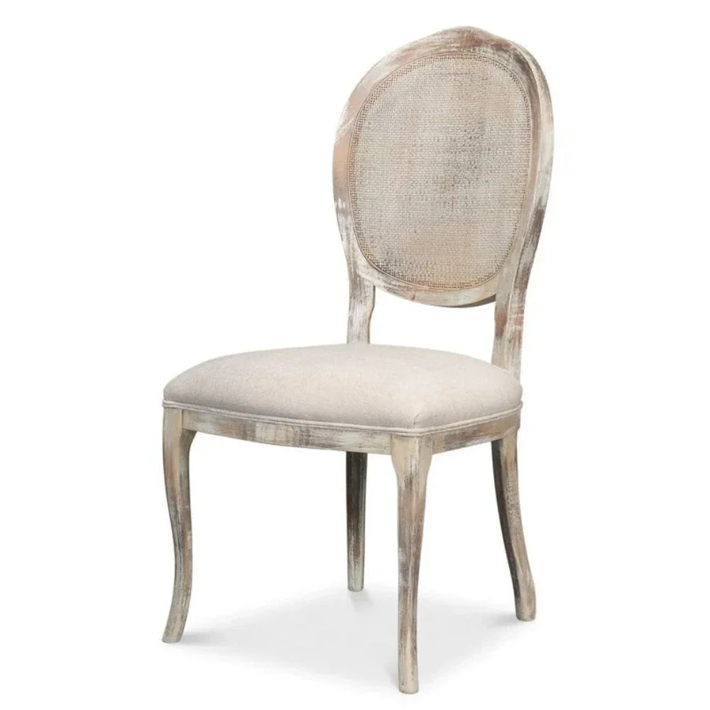 Regal Cane Back Grey Oak Dining Chairs - Pair