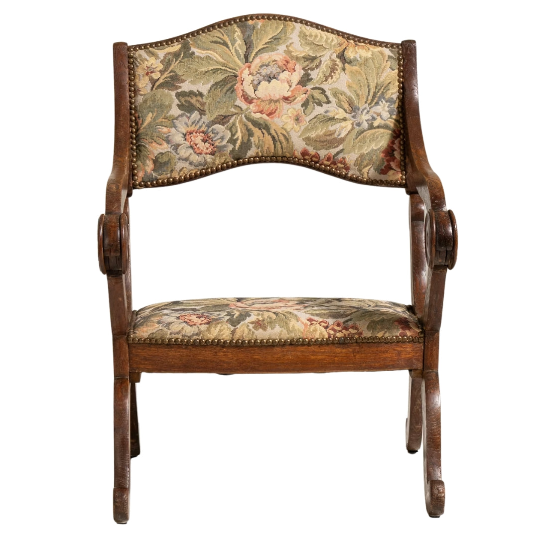 Regency Floral Tapestry Armchair, Circa 1860