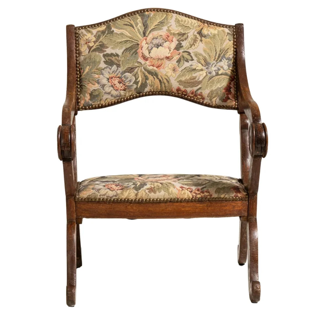 Regency Floral Tapestry Armchair, Circa 1860