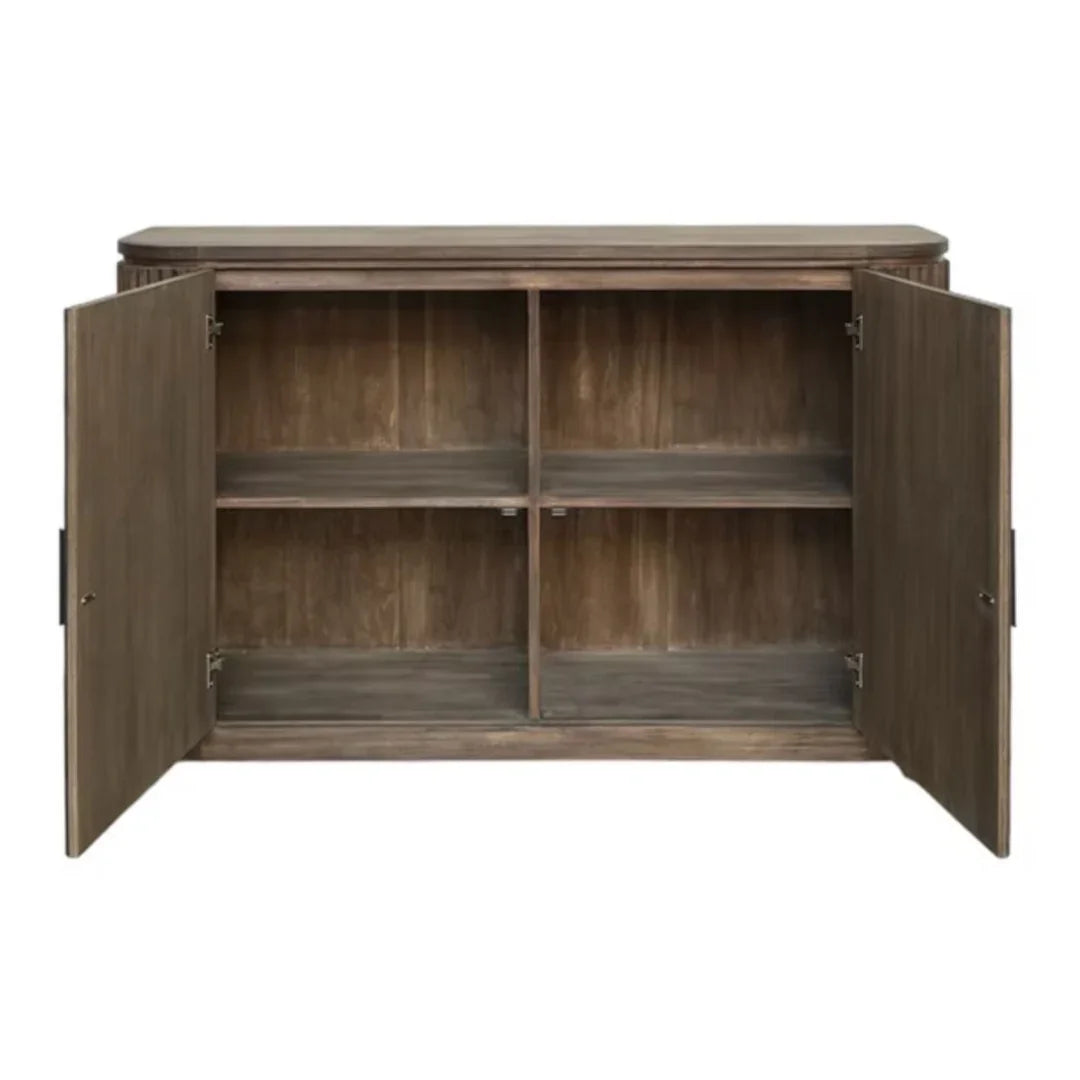 Ribbed Wood Transitional Sideboard