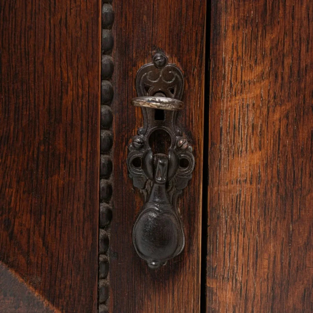 Richly Stained Vintage Wood Sideboard, Circa 1910