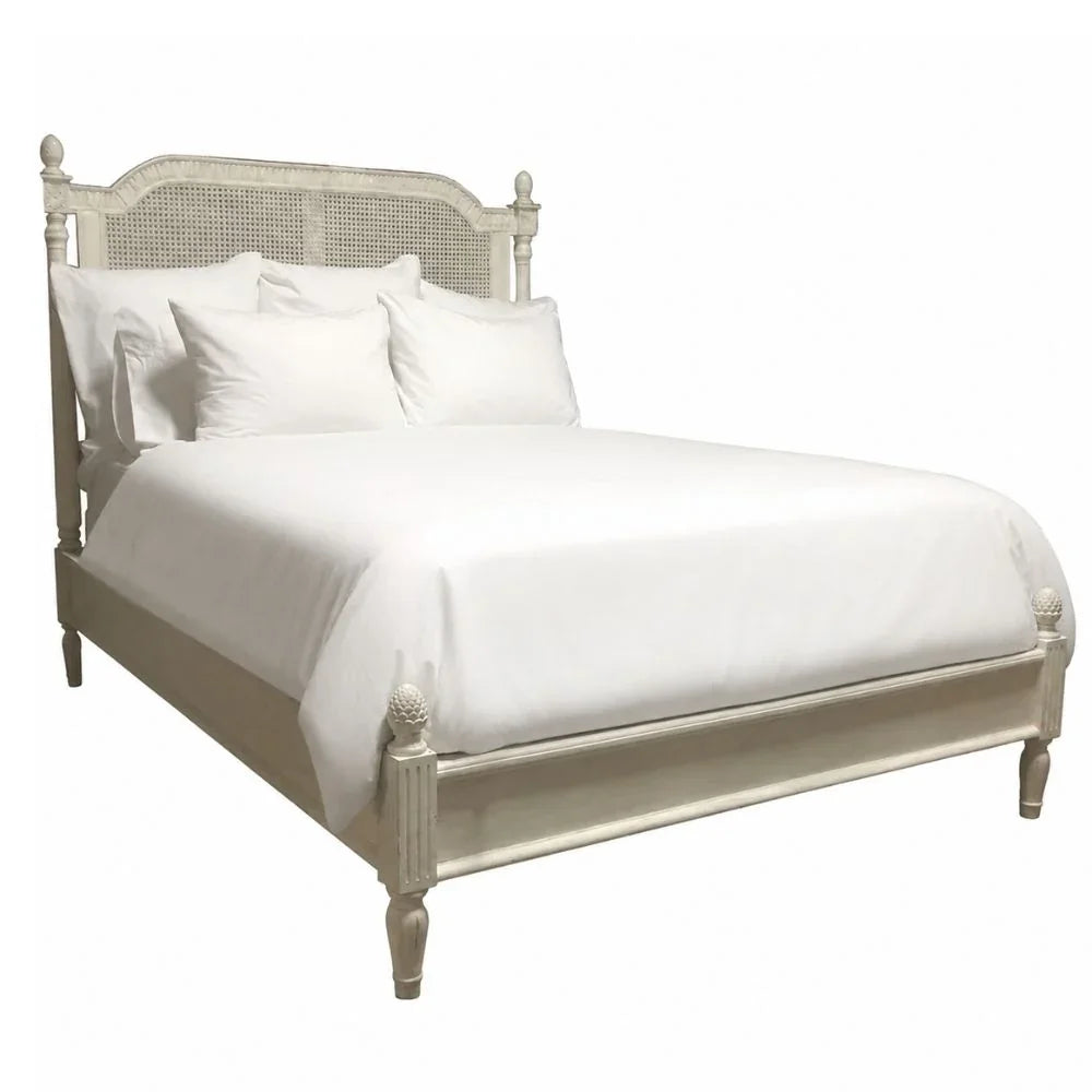 Romantic Shabby Chic Cane Back Bed