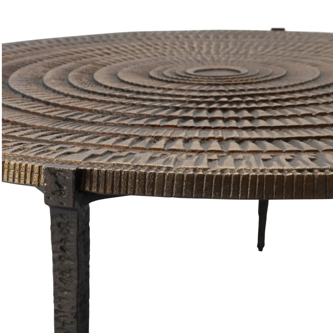 Bronze Textured Metal Coffee Table
