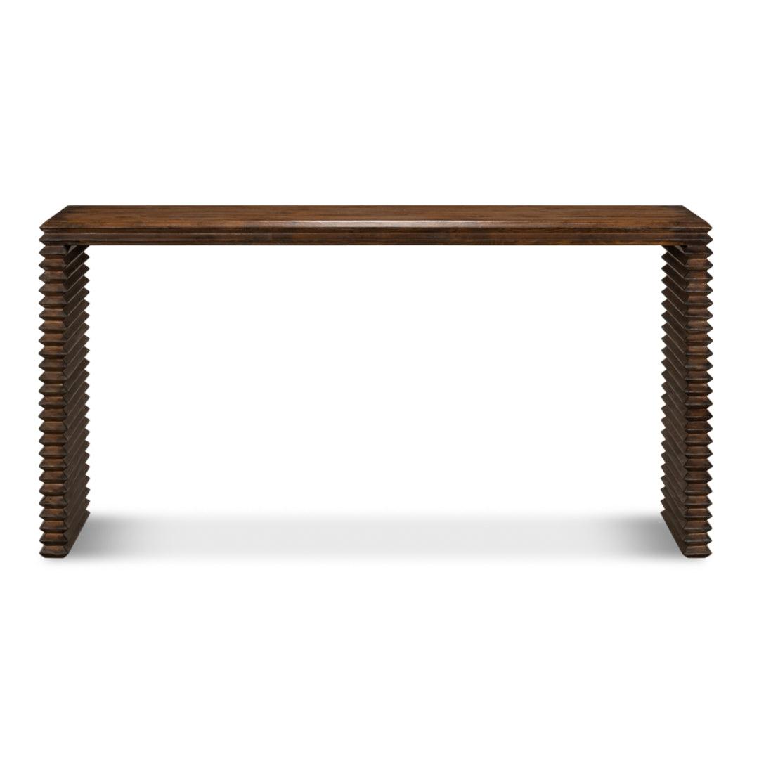 Rustic Brown Console Table