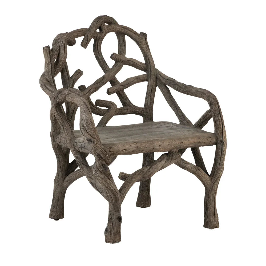 Rustic Faux Bois Branch Armchair