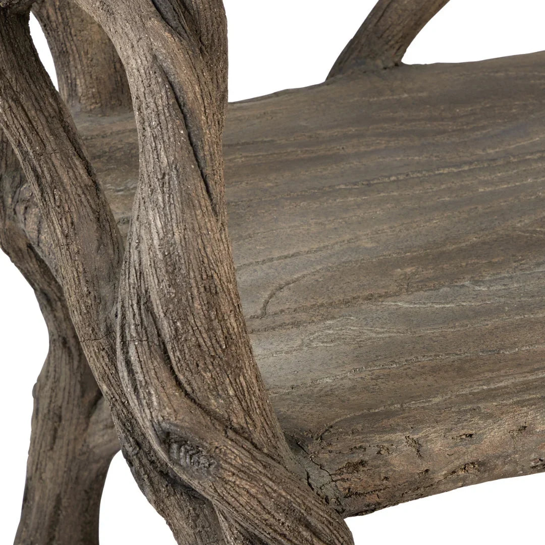 Rustic Faux Bois Branch Armchair