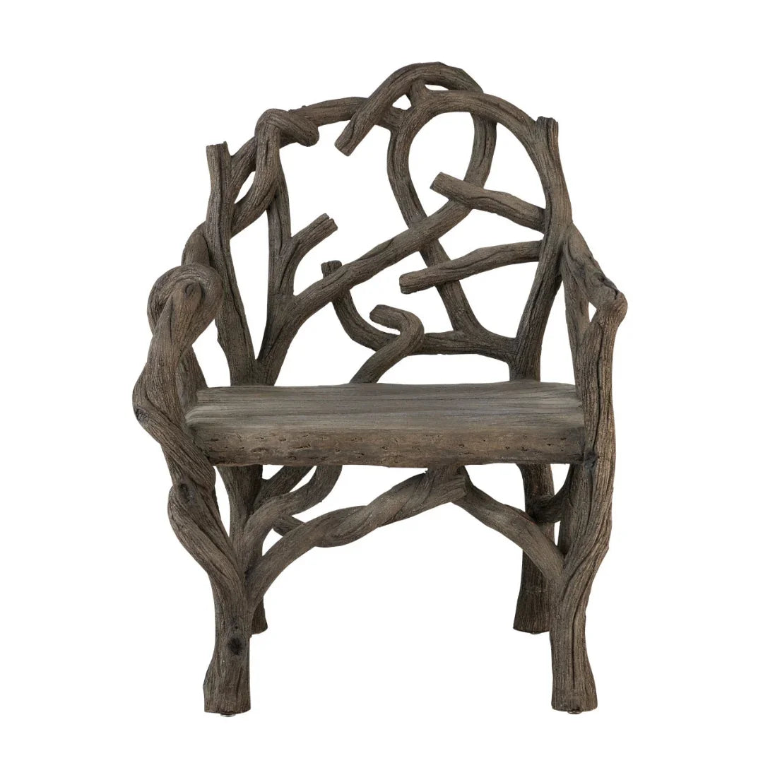 Rustic Faux Bois Branch Armchair