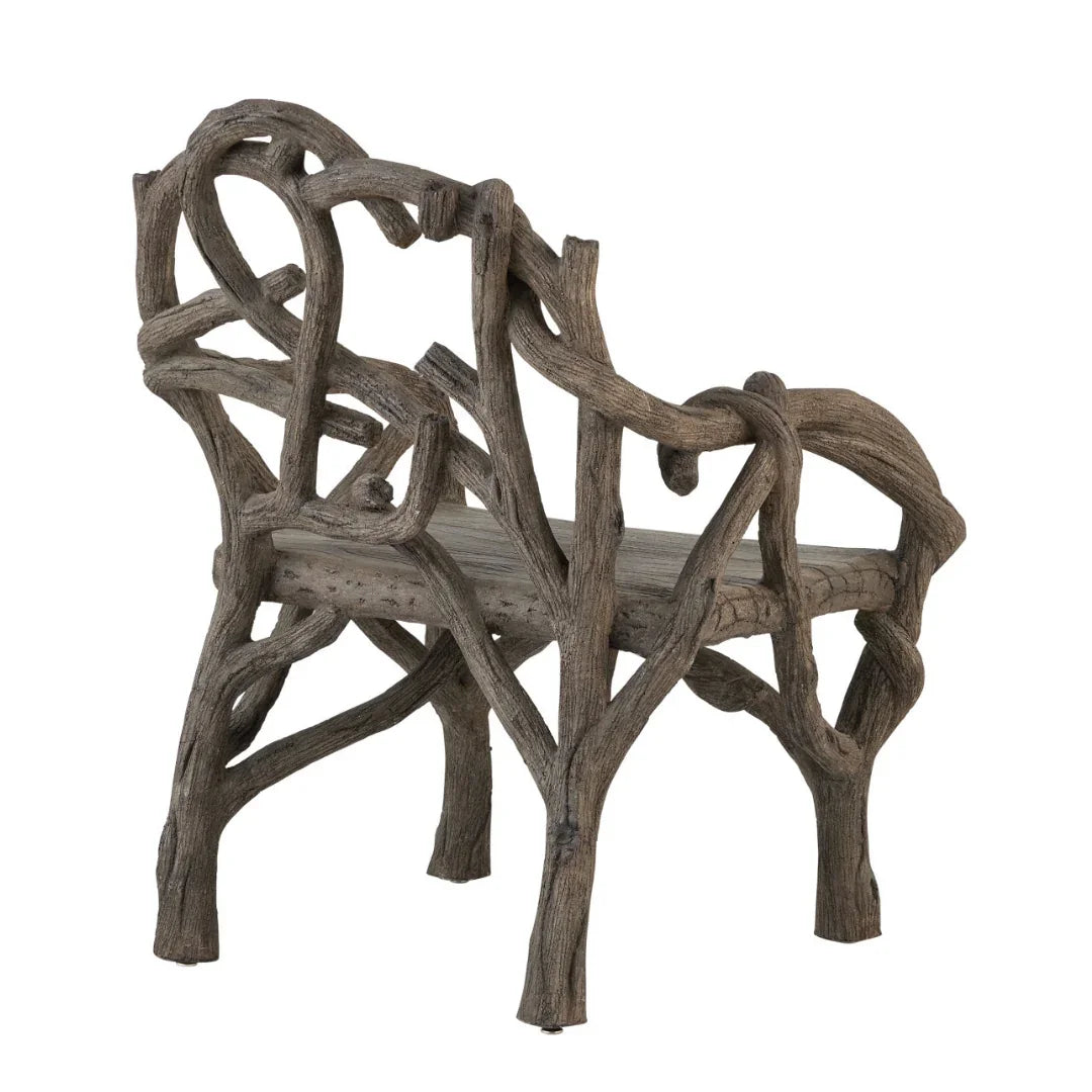 Rustic Faux Bois Branch Armchair