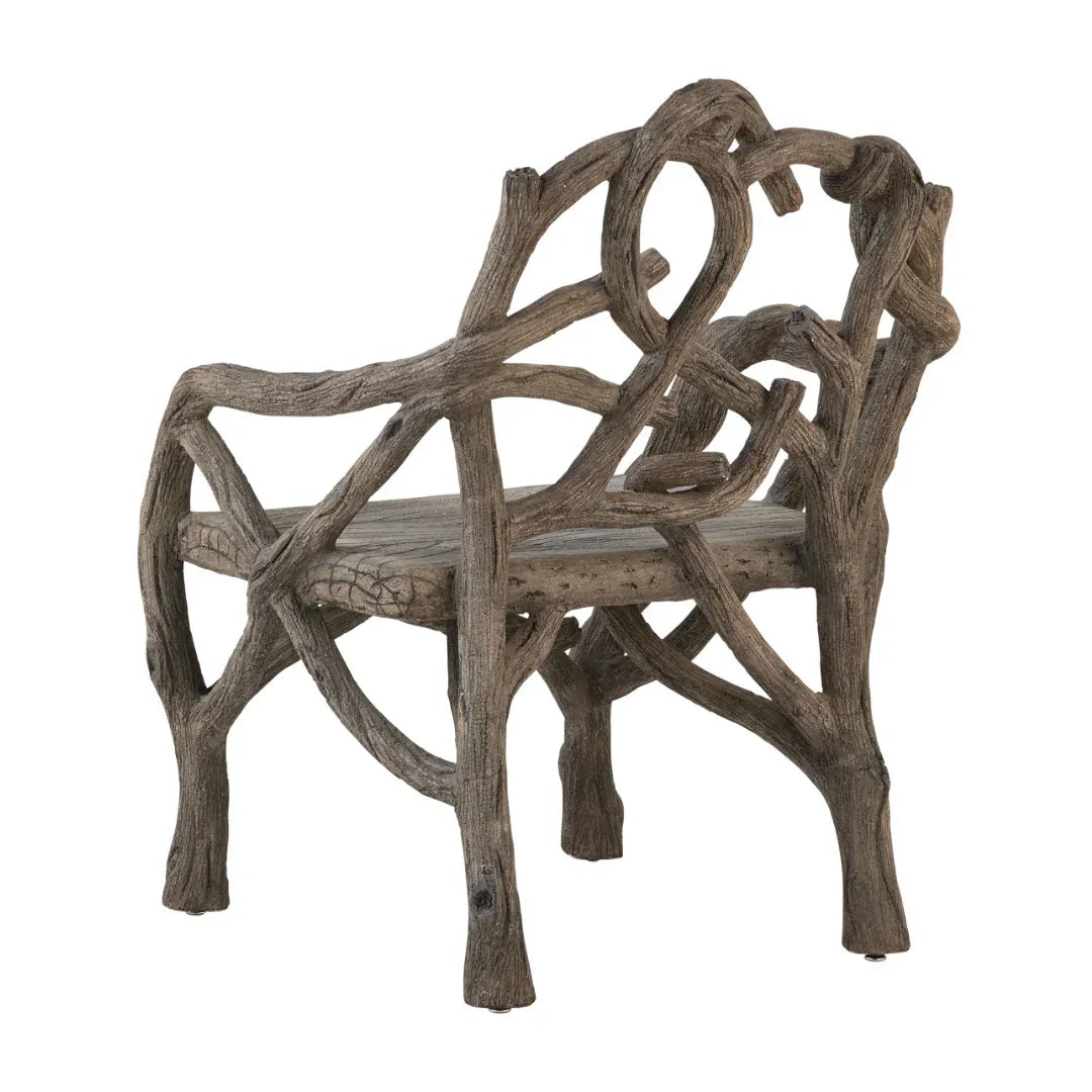 Rustic Faux Bois Branch Armchair