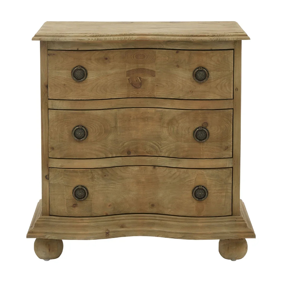 Rustic Natural Curved Front Side Chest