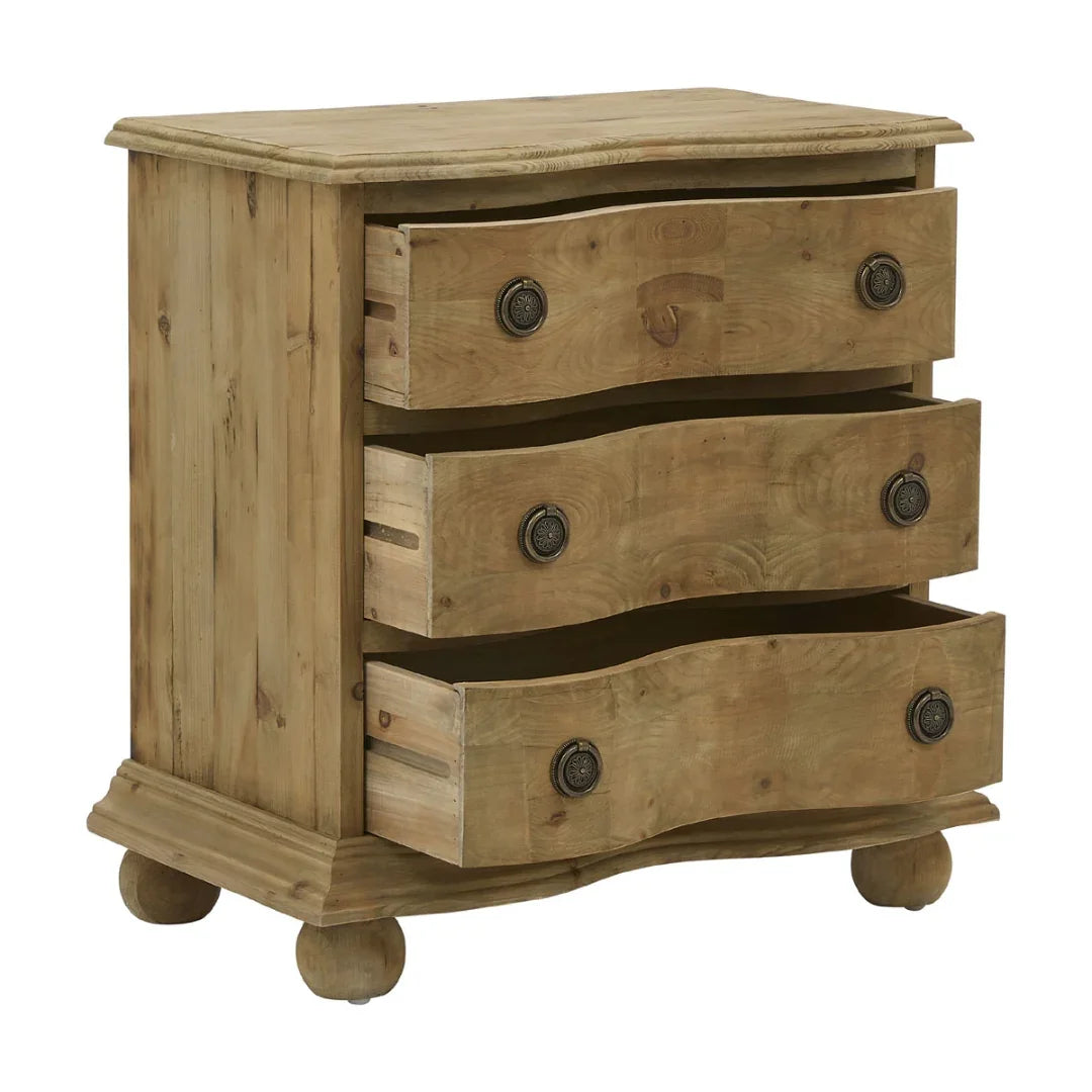 Rustic Natural Curved Front Side Chest