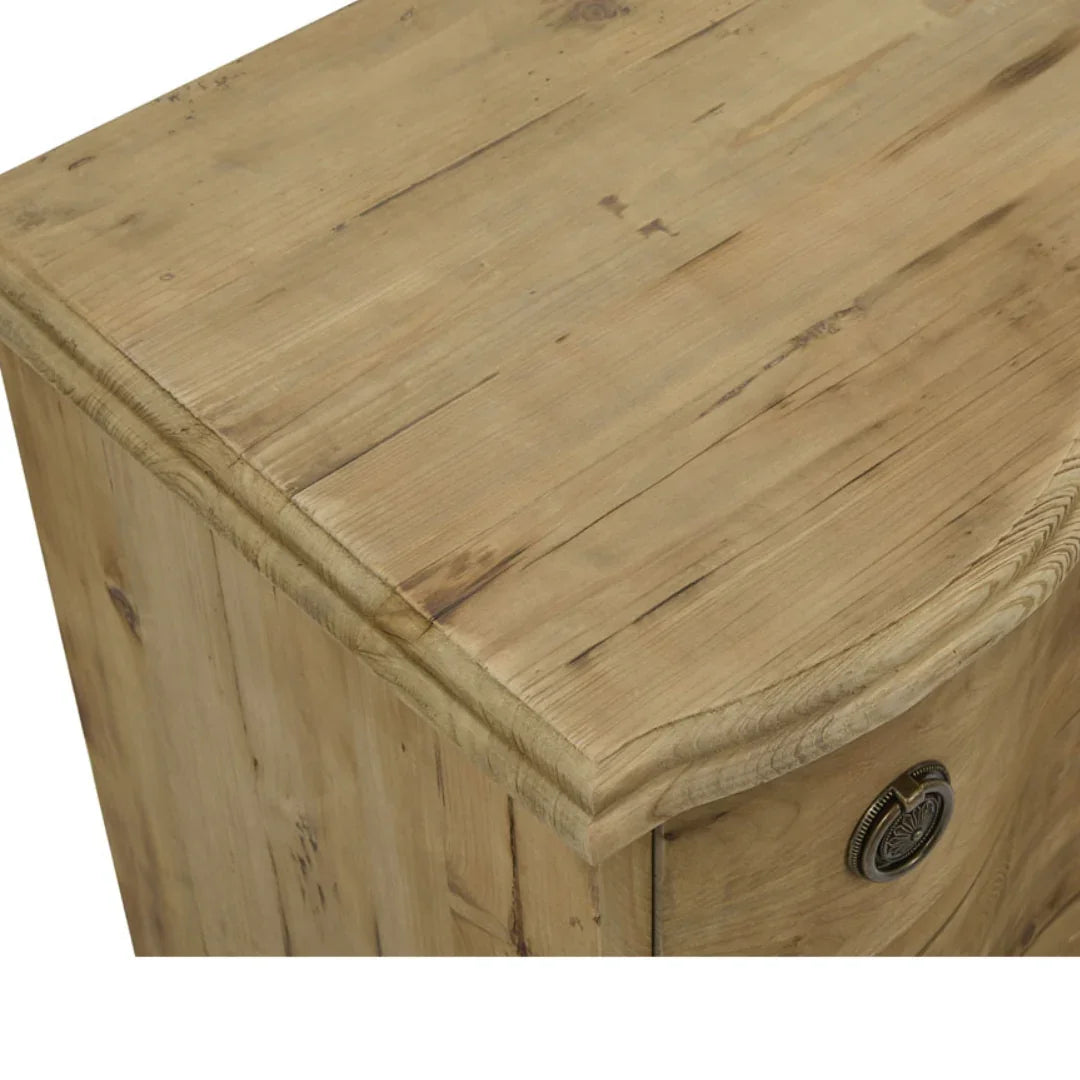 Rustic Natural Curved Front Side Chest