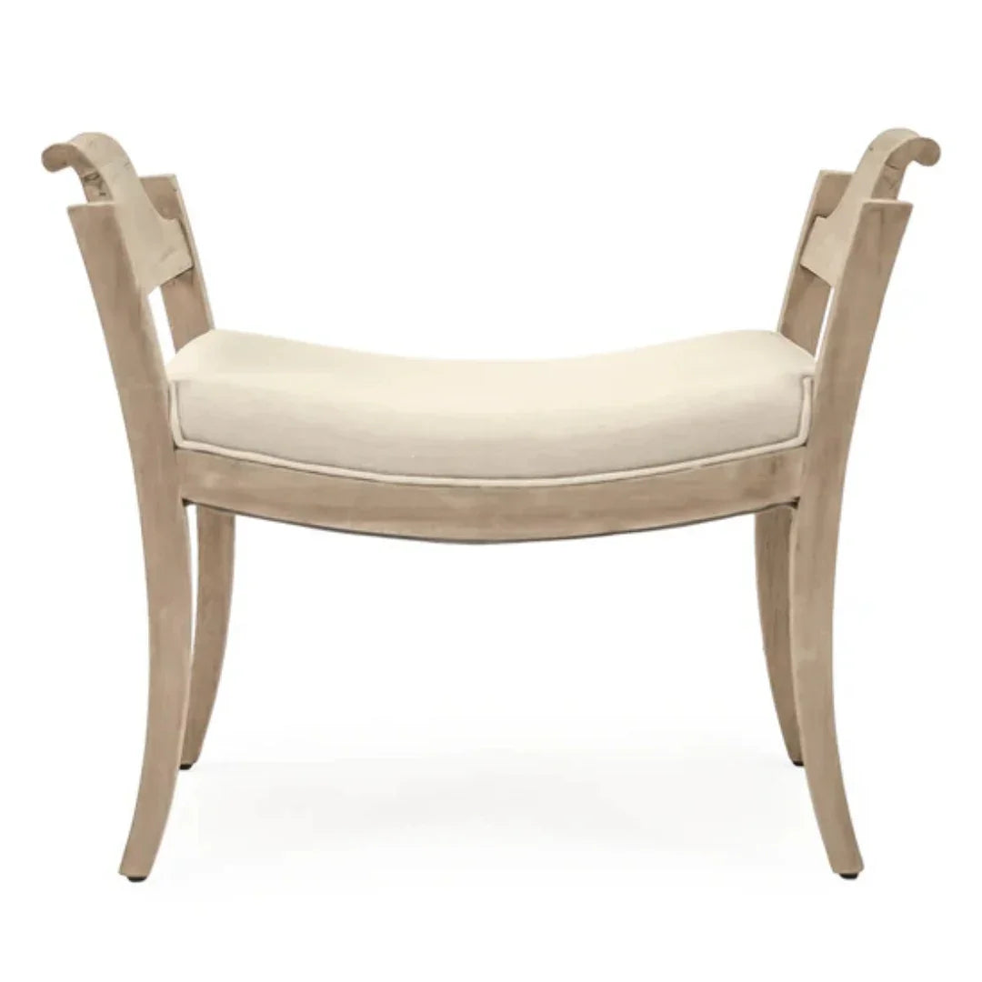 Rustic Wood Frame Accent Stool