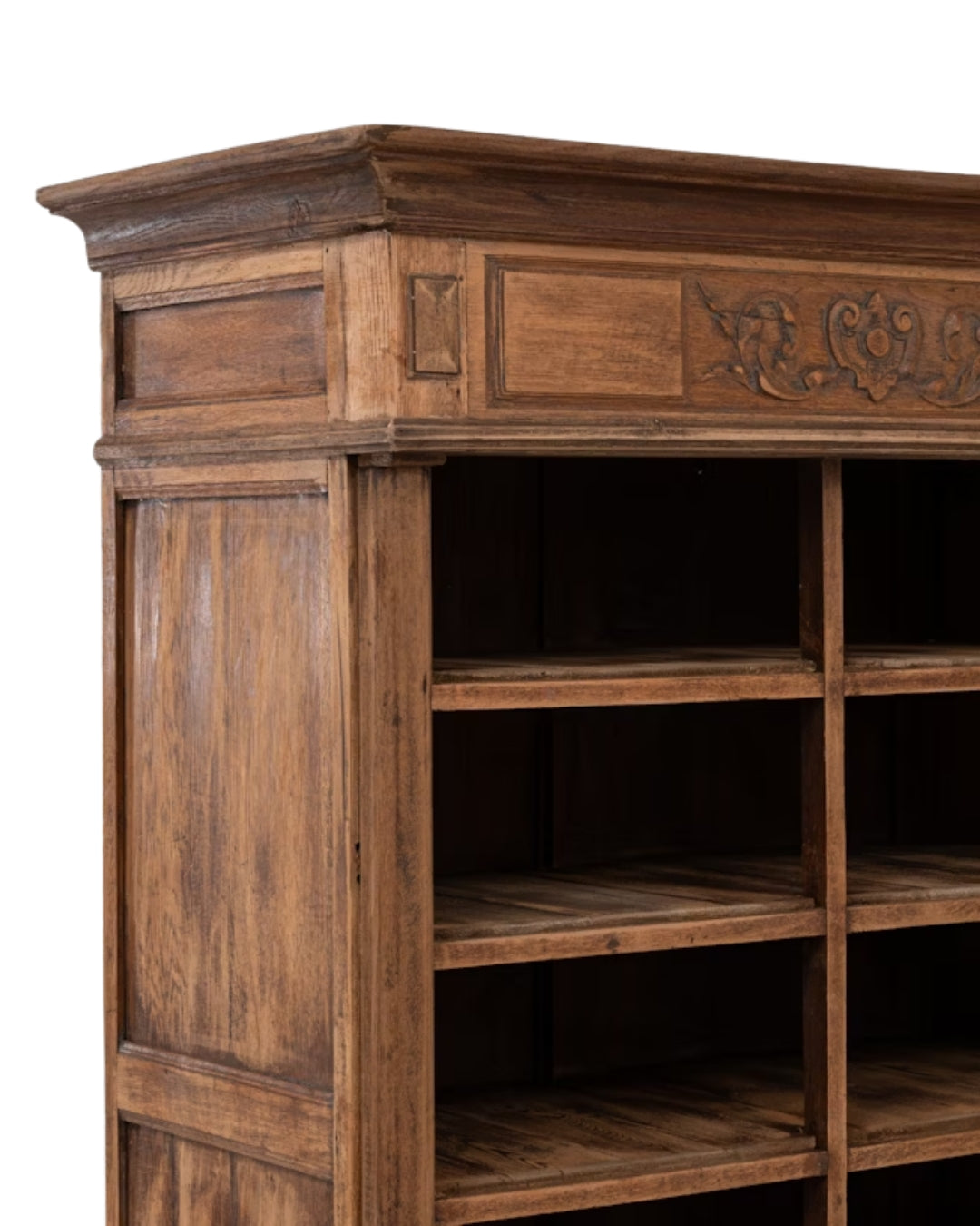 Rustic Wooden Shelf Display Cabinet, Circa 1900