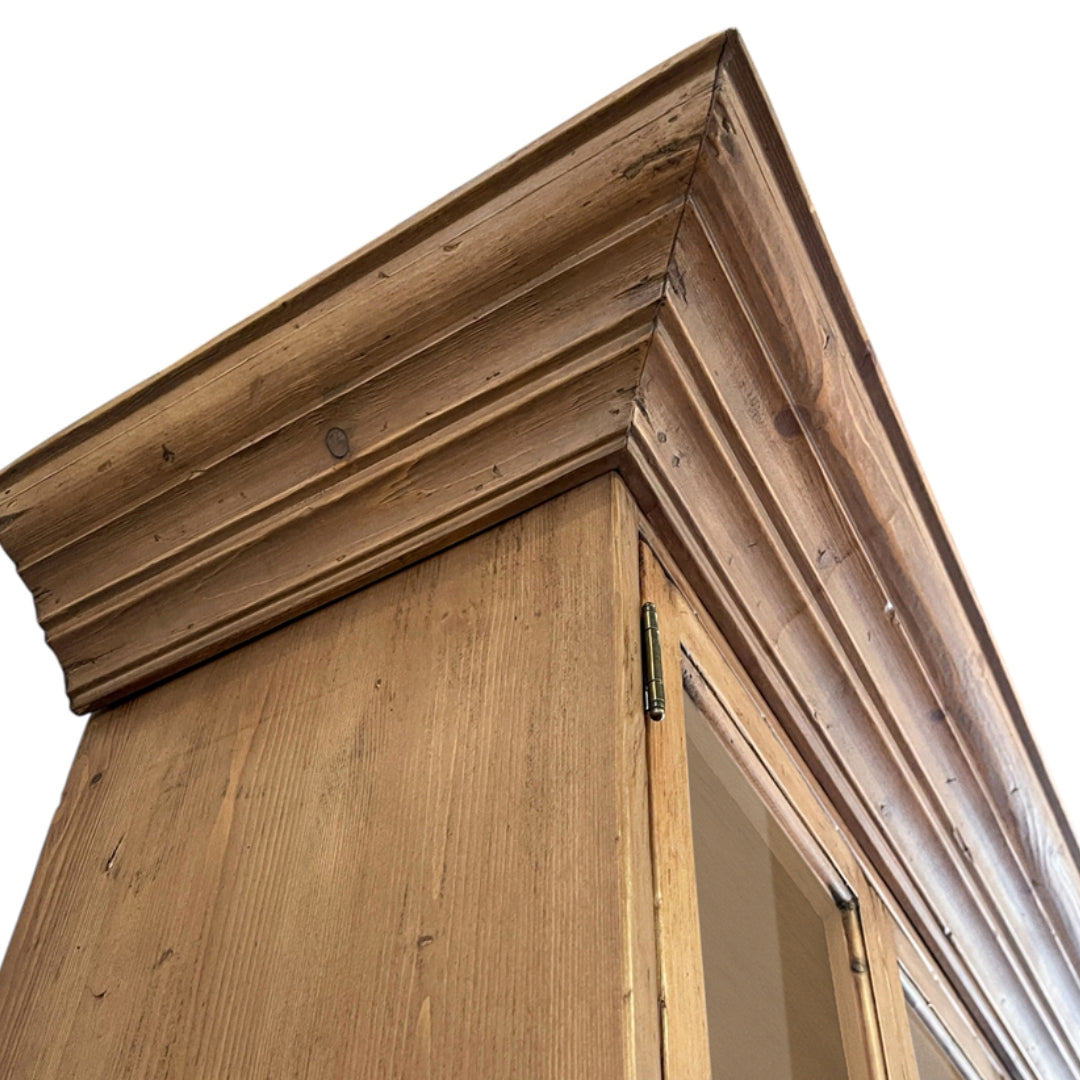 Rustic Large Pane Glass Door Cabinet