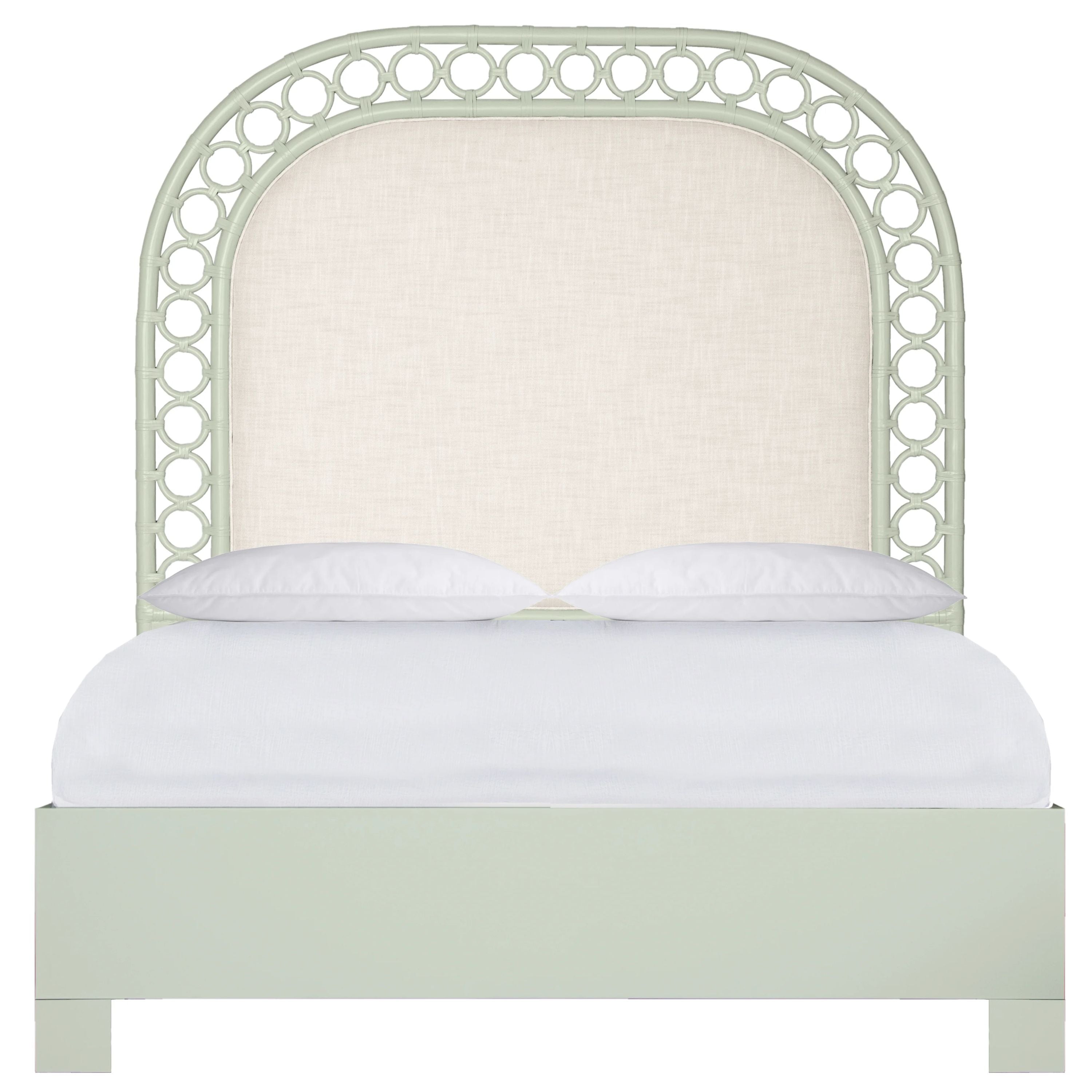 Solana Rattan and Wood Arched Bed