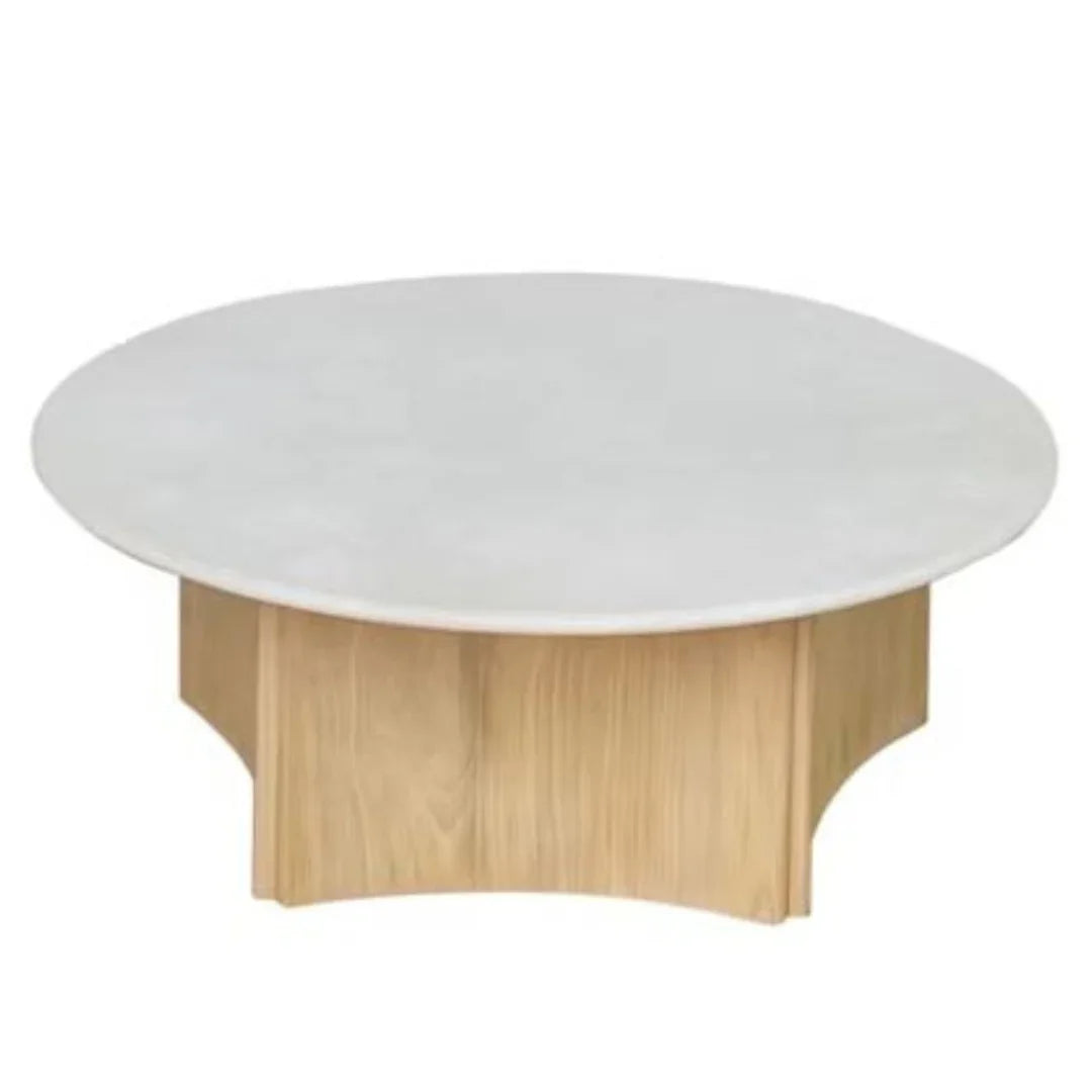 Sandstone Teak Curve Coffee Table