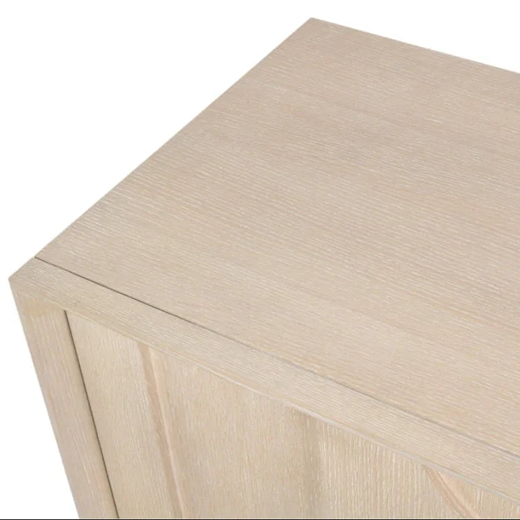 Sculpted Modern Oak Credenza