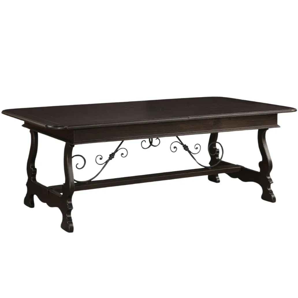Esmeralda Scroll Trestle Dining Table