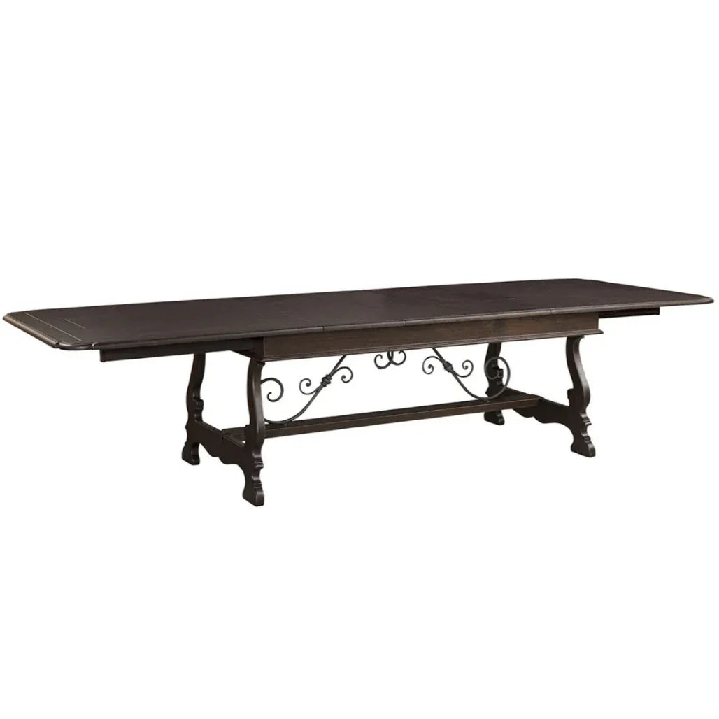 Esmeralda Scroll Trestle Dining Table