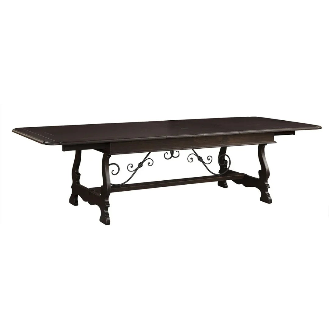 Esmeralda Scroll Trestle Dining Table