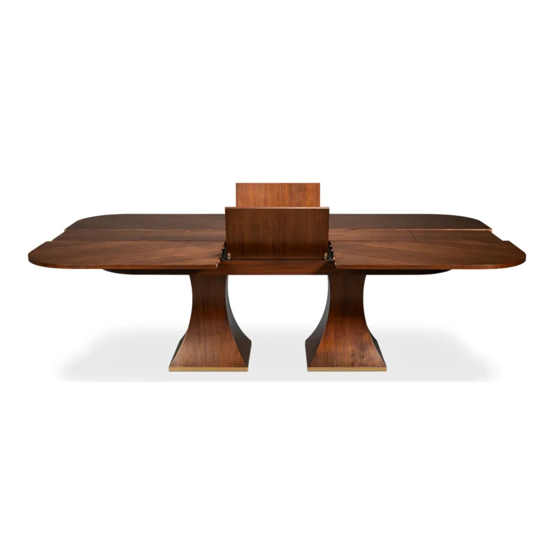 Sculpted Walnut Jupe Extendable Table