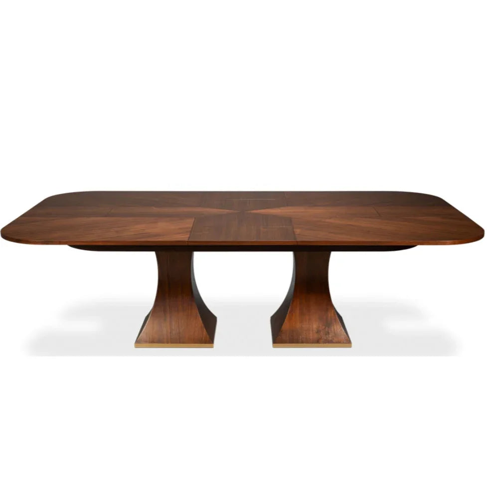 Sculpted Walnut Jupe Extendable Table