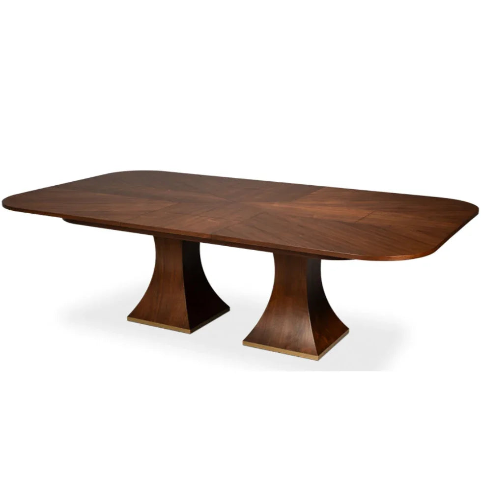 Sculpted Walnut Jupe Extendable Table