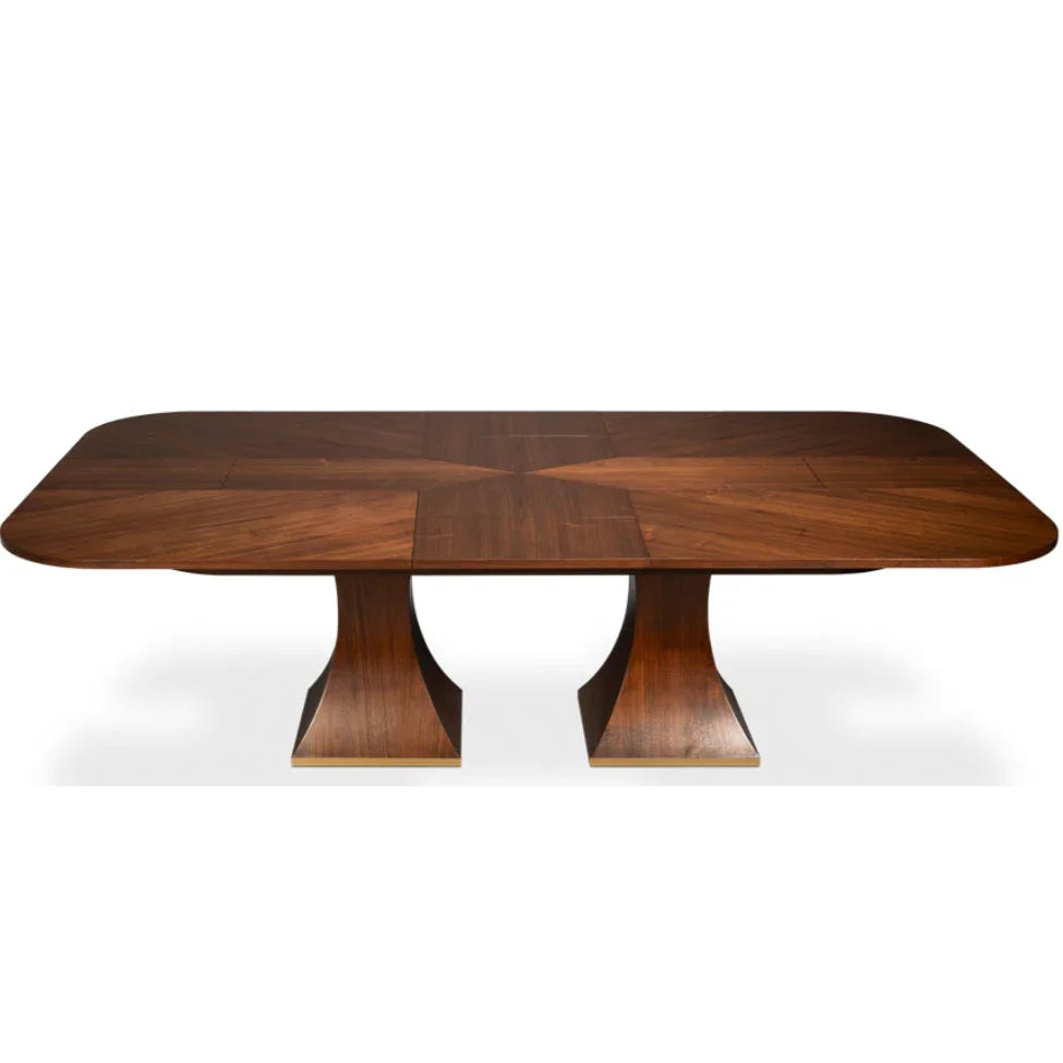 Sculpted Walnut Jupe Extendable Table